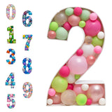 28 inch Mosaic Balloon Numbers Frame Light Up Number 2