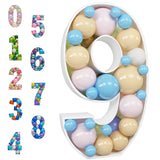 28 inch Mosaic Balloon Numbers Frame Light Up Number 9