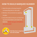 3FT Block Precut Marquee Light Up Numbers DIY Kit