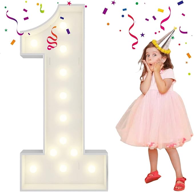 Jersey Font 4FT Marquee Light Up Numbers 0-9 DIY Craft Kit