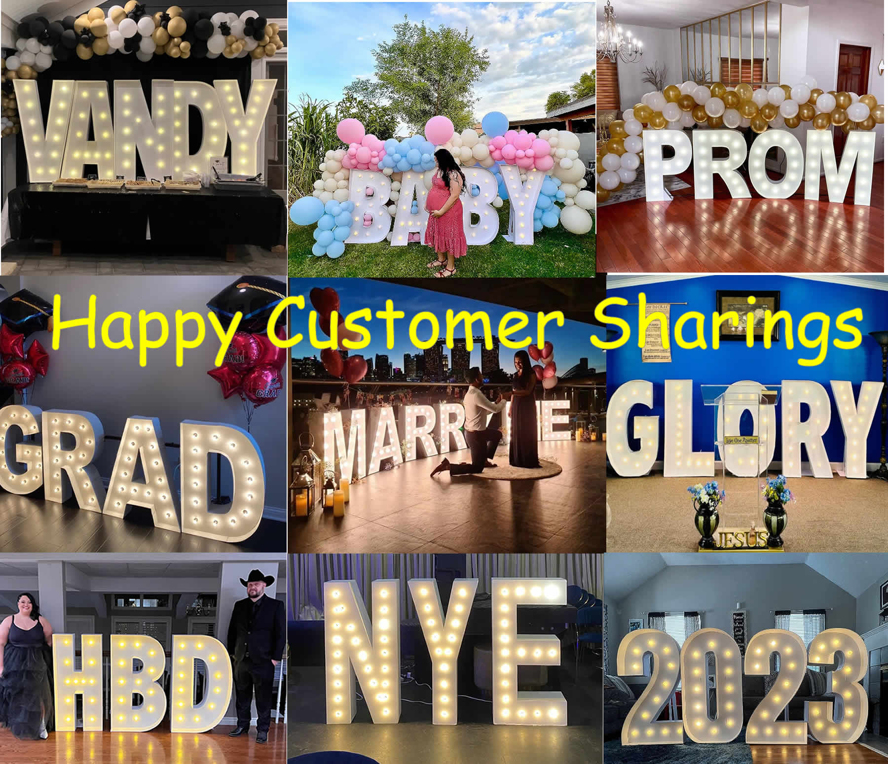 PROM Marquee Light Up Letters Craft Kit for 2025 Graduation – JoyBox Design