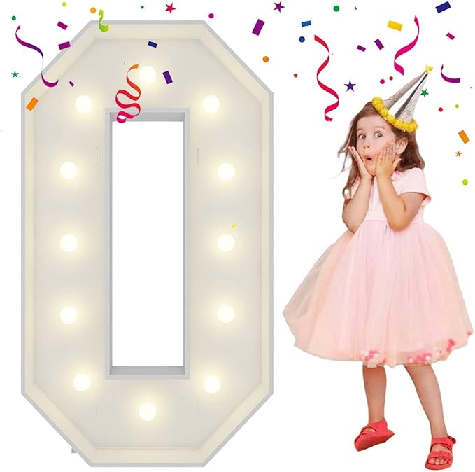 Jersey Font 4FT Marquee Light Up Numbers 0-9 DIY Craft Kit