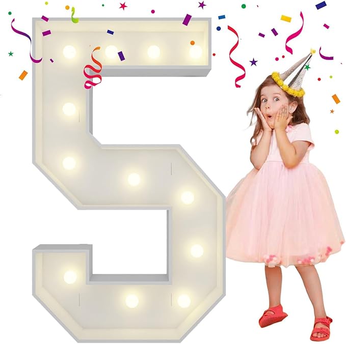 Jersey Font 4FT Marquee Light Up Numbers 0-9 DIY Craft Kit