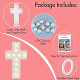 3FT Tall Cross Marquee/Mosaic Balloon Frame DIY Pre Cut Frame Baptism First Holy Communion Celebration