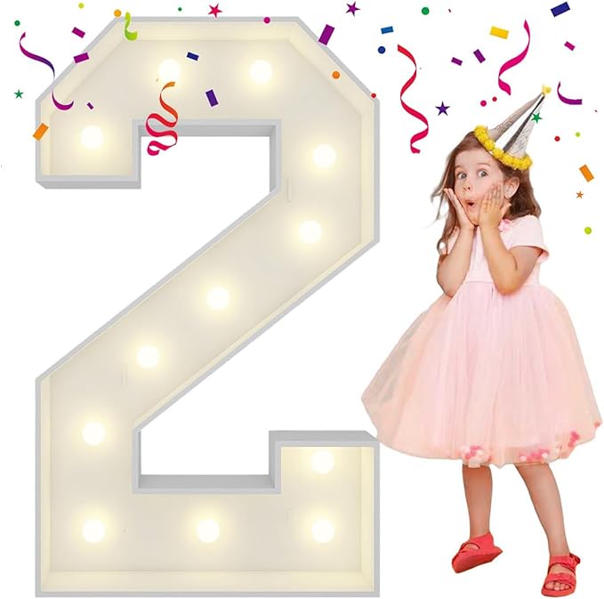 Jersey Font 4FT Marquee Light Up Numbers 0-9 DIY Craft Kit