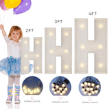 HBD Marquee Light Up Letters DIY Craft Kit for Birthday Party Decorations