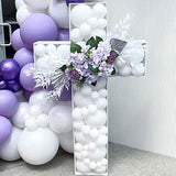 3FT Tall Cross Marquee/Mosaic Balloon Frame DIY Pre Cut Frame Baptism First Holy Communion Celebration