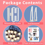 HBD Marquee Light Up Letters DIY Craft Kit for Birthday Party Decorations