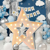 3FT Light Up Marquee Star with Warm White LED Lights | DIY Foam Board Party Decoration for Birthday, Baby Shower, Wedding & Events