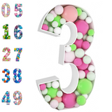 3FT Mosaic Balloon Numbers Frame 0-9 DIY Craft Kit