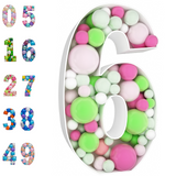 3FT Mosaic Balloon Numbers Frame 0-9 DIY Craft Kit