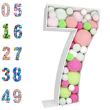 3FT Mosaic Balloon Numbers Frame 0-9 DIY Craft Kit