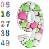 3FT Mosaic Balloon Numbers Frame 0-9 DIY Craft Kit