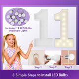 4FT Marquee Light Up Numbers 0-9 DIY Craft Kit