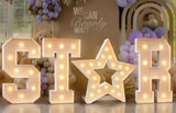 3FT Light Up Marquee Star with Warm White LED Lights | DIY Foam Board Party Decoration for Birthday, Baby Shower, Wedding & Events