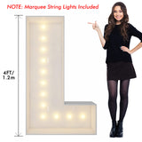 4FT Marquee Light Up Letter L