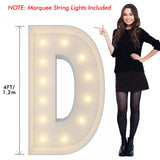 4FT Marquee Light Up Letter D