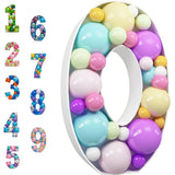 28 inch Mosaic Balloon Numbers Frame Light Up Number 0