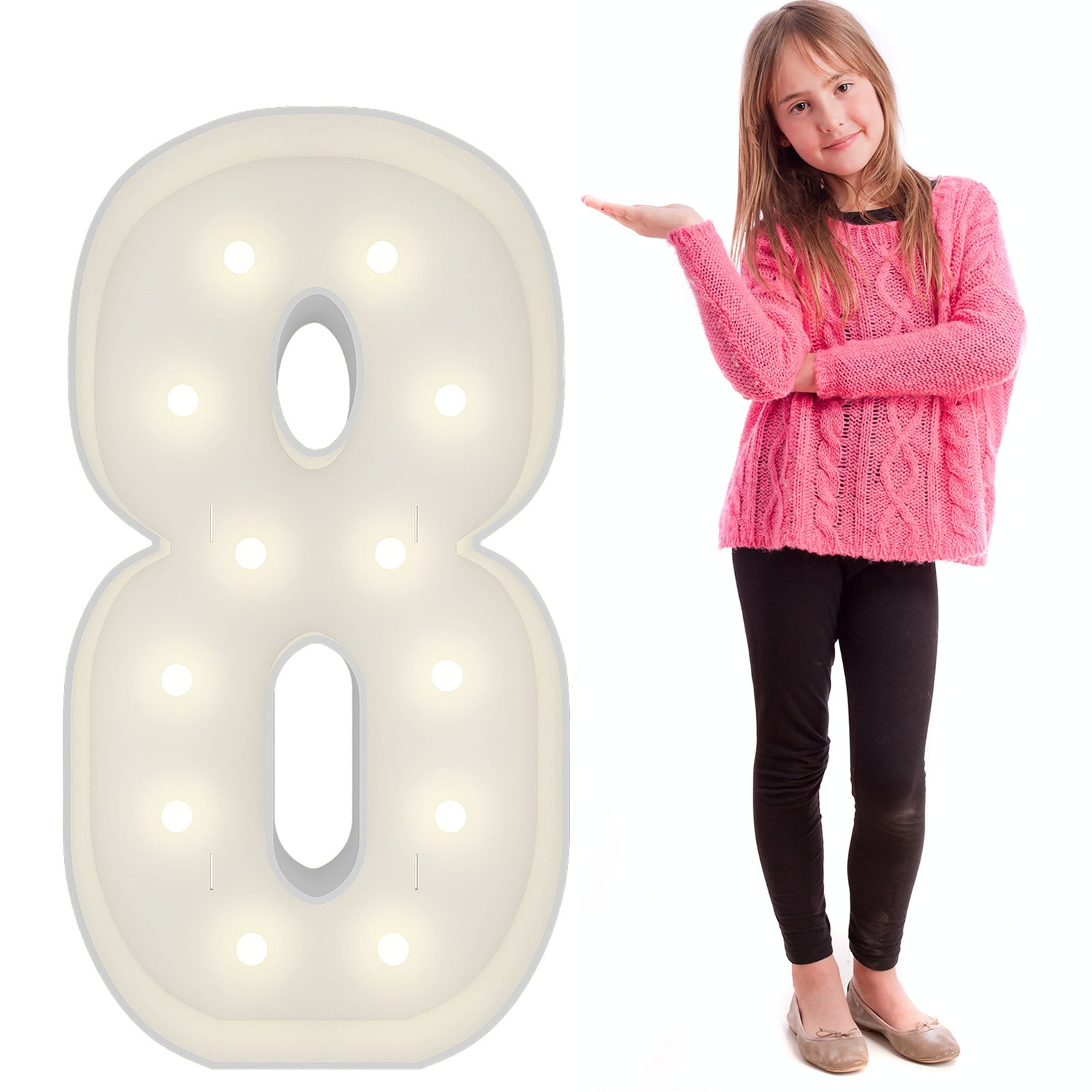 4FT Marquee Light Up Number 8
