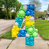 28 inch Mosaic Balloon Numbers Frame Light Up Number 4